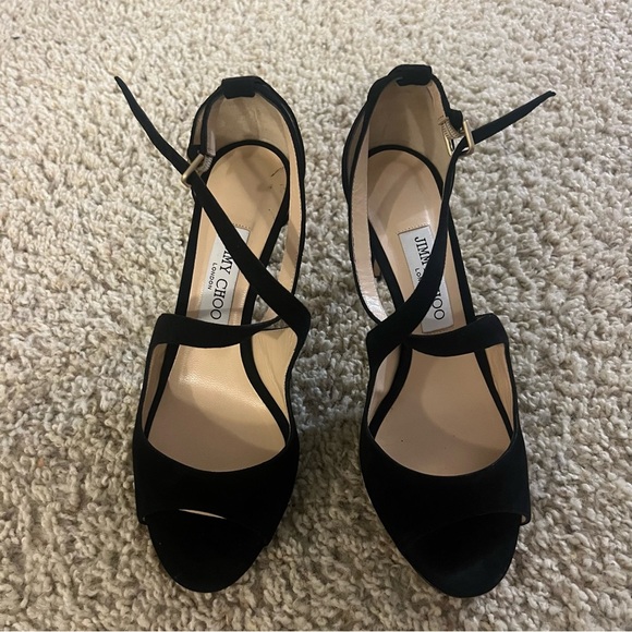 Jimmy Choo Emsy 85 black suede heels - Picture 7 of 12